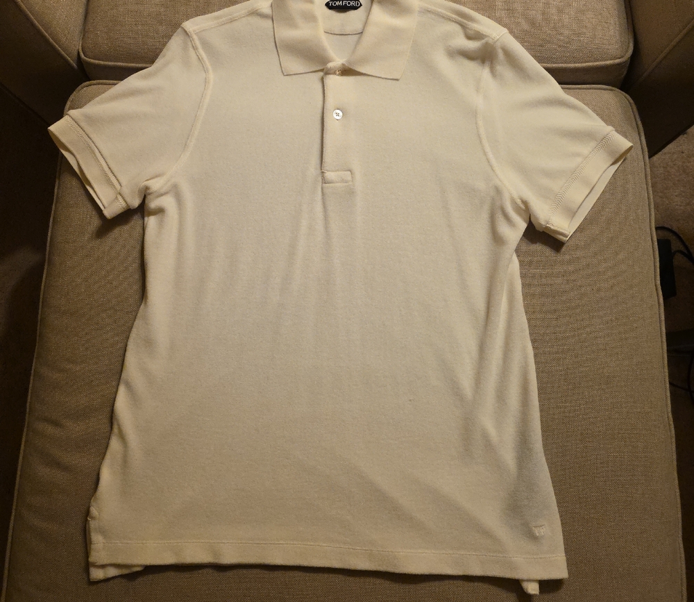 Tom Ford Off-White Toweling Polo Shirt